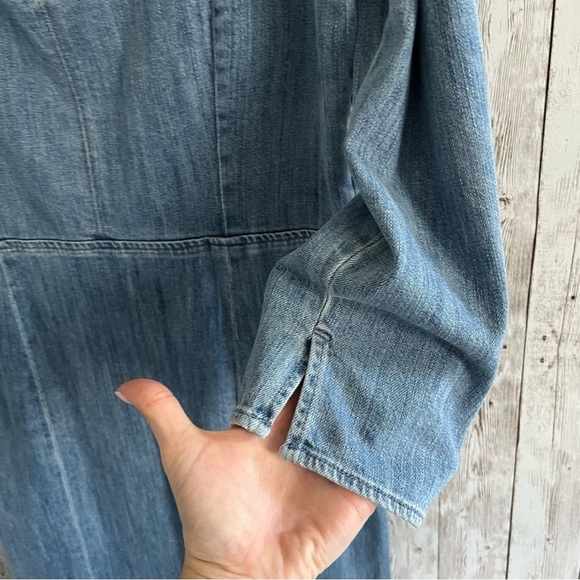 Le Jean Tallulah Body-con Denim Midi Dress Large - Picture 3 of 9